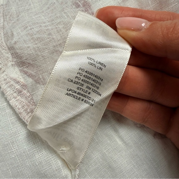 Aritzia Wilfred Eleta 100% Linen Floral Shirt Dress Size Small - Picture 5 of 10